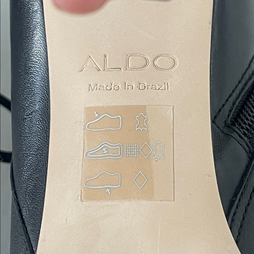 ALDO MYRONA BOOTS Black Leather Pointed Tor Side Zipper Stiletto Heel Size 8.5 - Picture 13 of 16